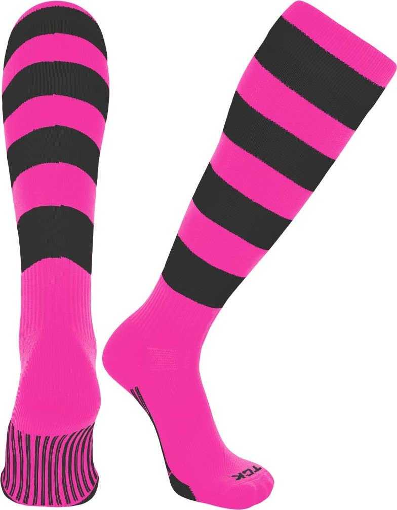 TCK Ace Knee High Socks - Hot Pink Black - HIT a Double - 1