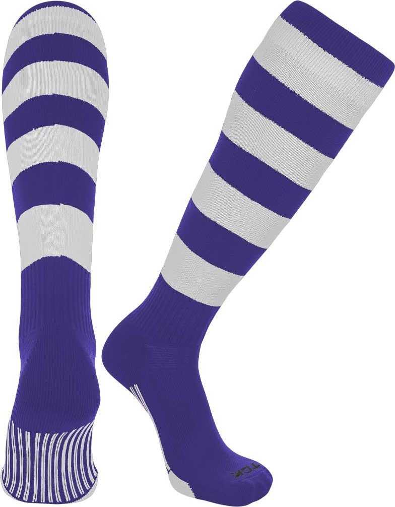 TCK Ace Knee High Socks - Purple White - HIT a Double