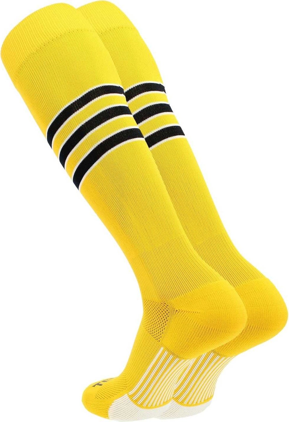 TCK Dugout Knee High Socks - Gold White Black - HIT a Double - 1