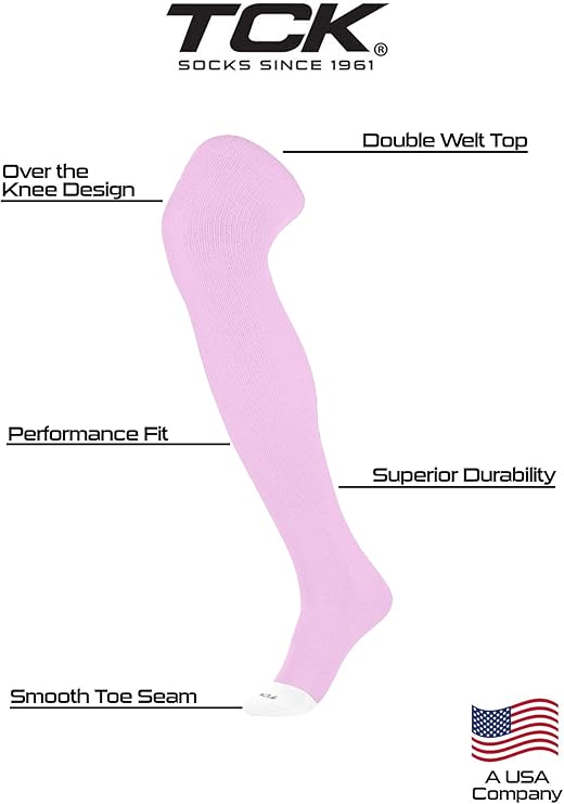 Tck Prosport Over the Knee Baseball Socks - Pink