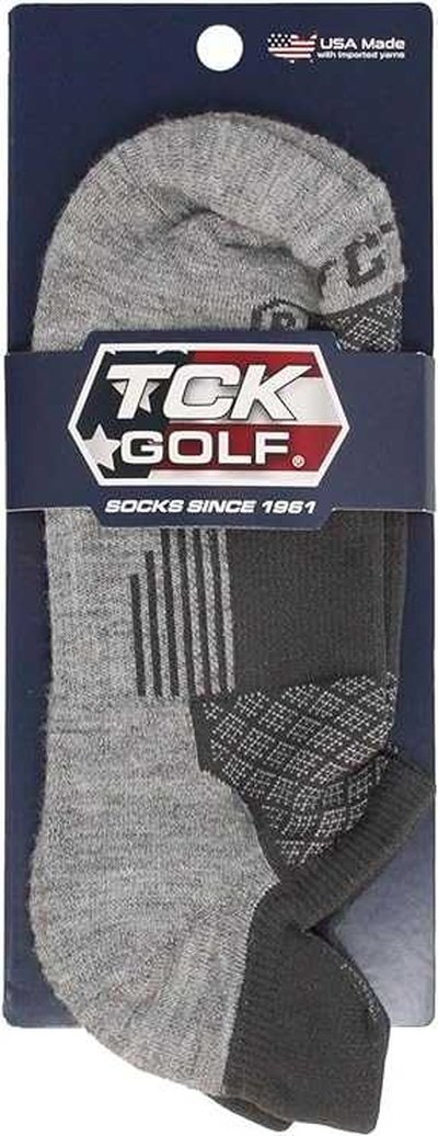 TCK Tour Golf Socks for Men and Women&#39;s No Show - Graphite Gray - HIT a Double