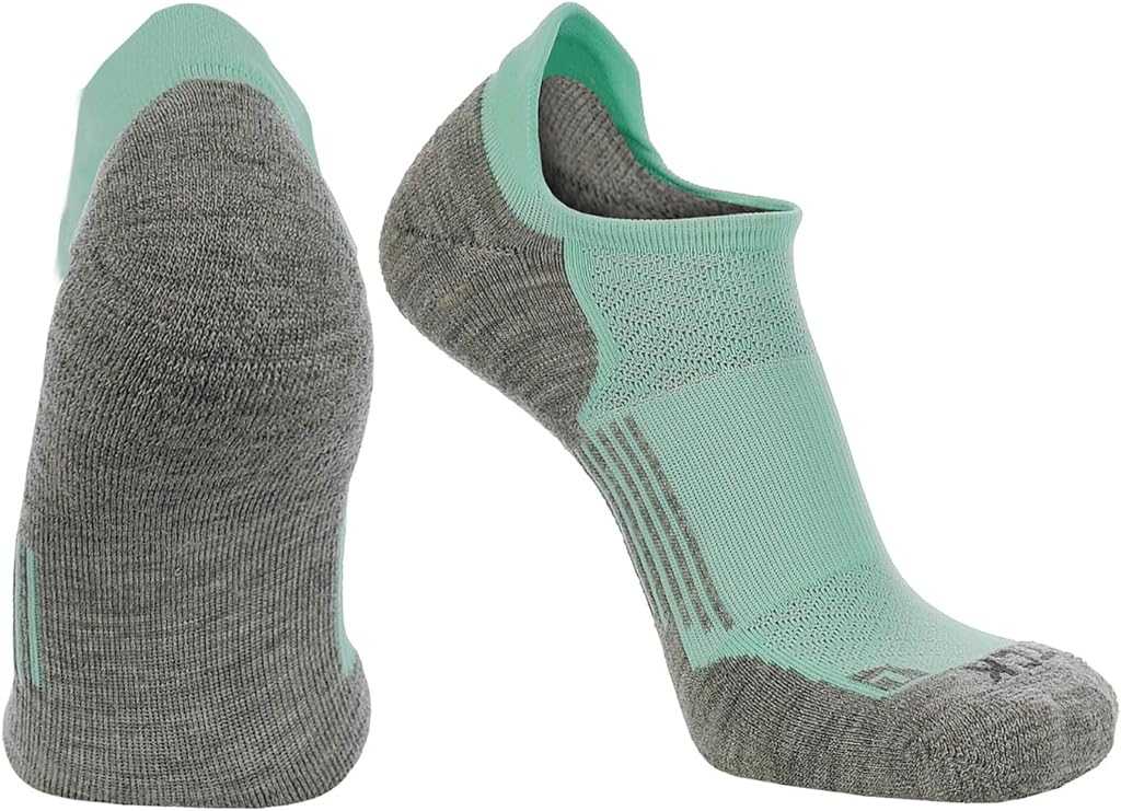 TCK Tour Golf Socks for Men and Women's No Show - Mint Gray - HIT a Double