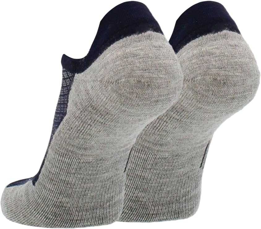 TCK Tour Golf Socks for Men and Women's No Show - Navy Gray - HIT a Double
