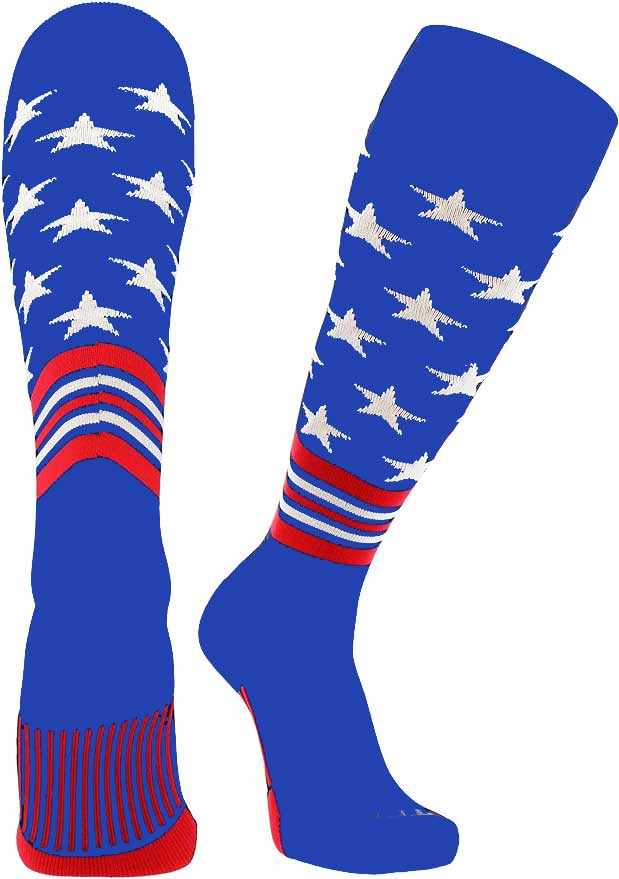 TCK USA Freedom Knee High Socks - Royal White Scarlet - HIT a Double - 1