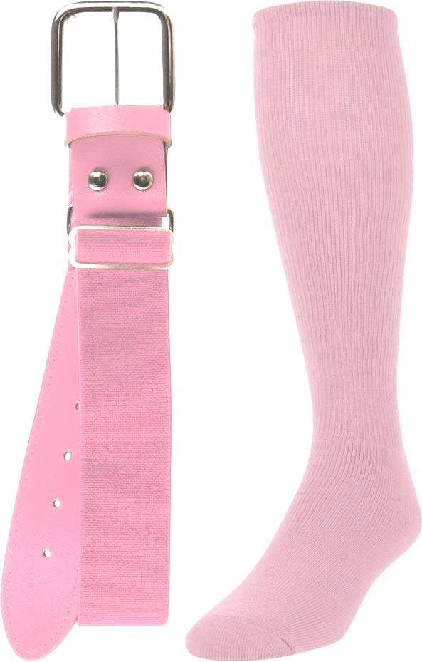 TCK Belt Knee High Sock Combo - Pink - HIT a Double - 1