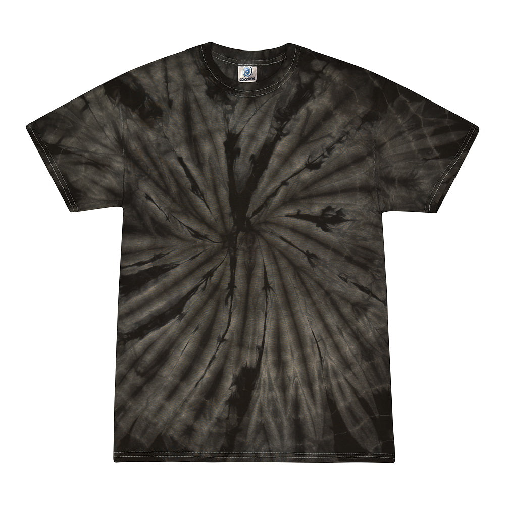 Colortone 1000Y Youth Multi-Color Tie-Dyed T-Shirt - Spider Black