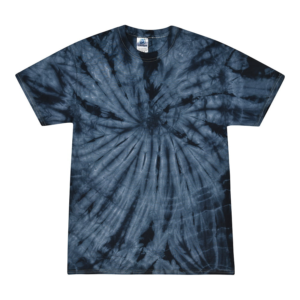 Colortone 1000Y Youth Multi-Color Tie-Dyed T-Shirt - Spider Navy