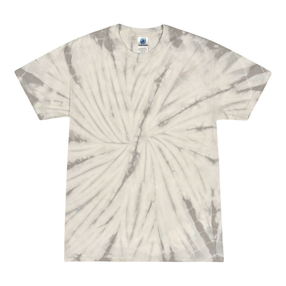 Colortone 1000Y Youth Multi-Color Tie-Dyed T-Shirt - Spider Silver