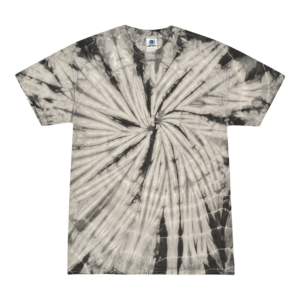 Colortone 1000Y Youth Multi-Color Tie-Dyed T-Shirt - Spider Grey
