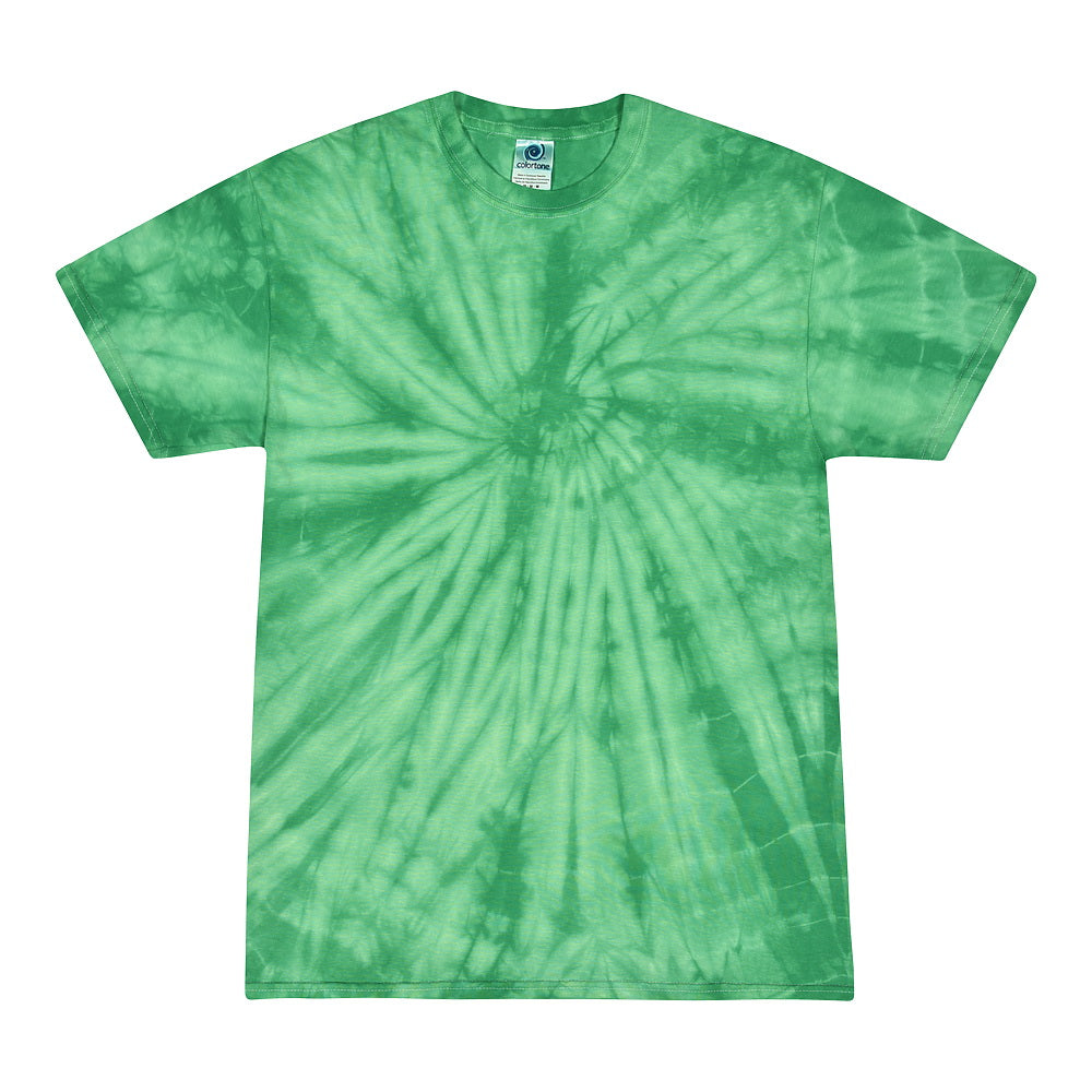 Colortone 1000Y Youth Multi-Color Tie-Dyed T-Shirt - Spider Kelly