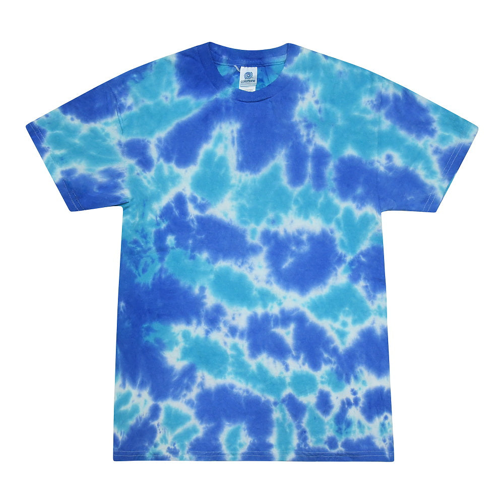Colortone 1000Y Youth Multi-Color Tie-Dyed T-Shirt - Multi Blue