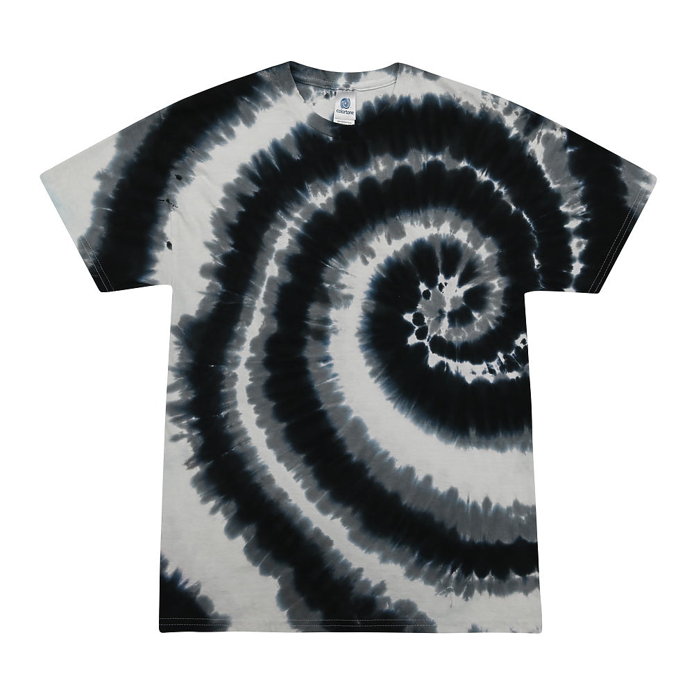 Colortone 1000Y Youth Multi-Color Tie-Dyed T-Shirt - Swirl Black