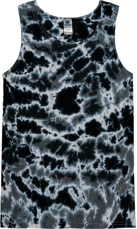 Colortone 3500 Tie-dyed Tank Top - Multi Black