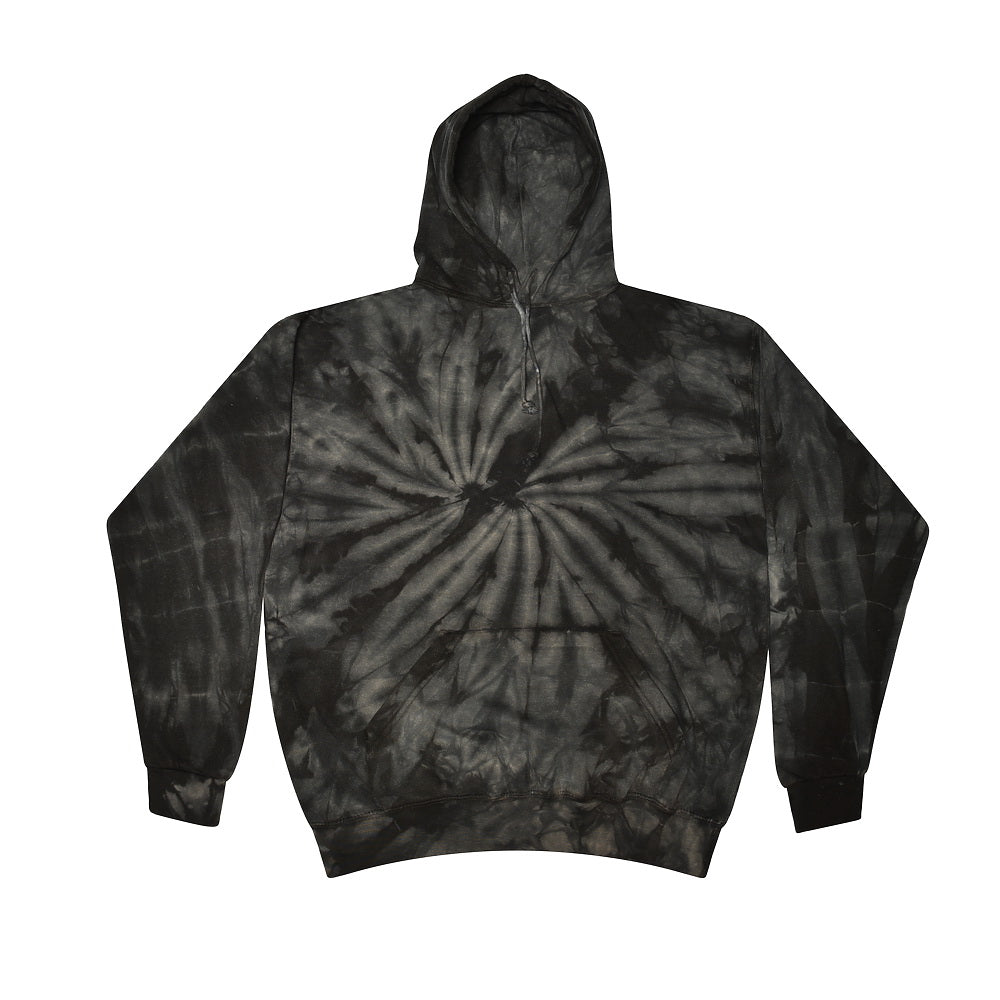 Colortone 8777Y Youth Tie-Dyed Hooded Sweatshirt - Spider Black