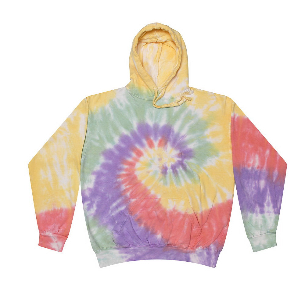 Colortone 8777Y Youth Tie-Dyed Hooded Sweatshirt - Zen Rainbow