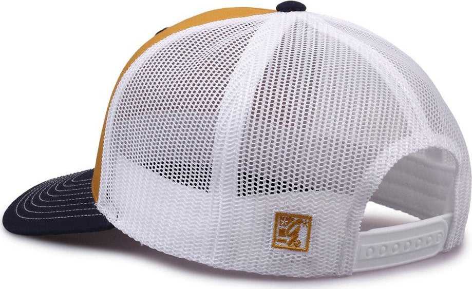 The Game GB452E Everyday Trucker Cap - Mustard Navy White - HIT a Double - 3