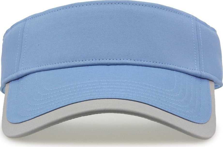 The Game GB463 Gamechanger Visor with Bill Tipping - Columbia Blue Gray - HIT a Double - 2