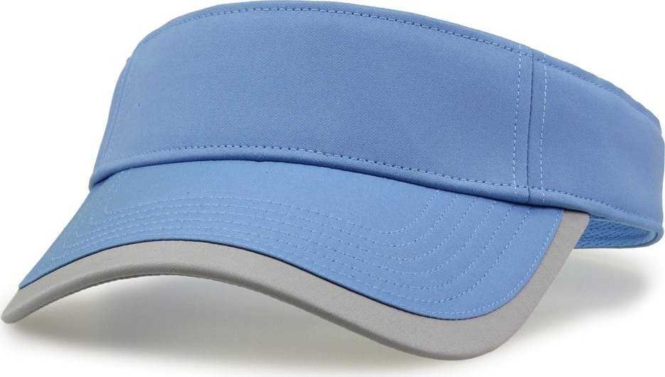 The Game GB463 Gamechanger Visor with Bill Tipping - Columbia Blue Gray - HIT a Double - 1