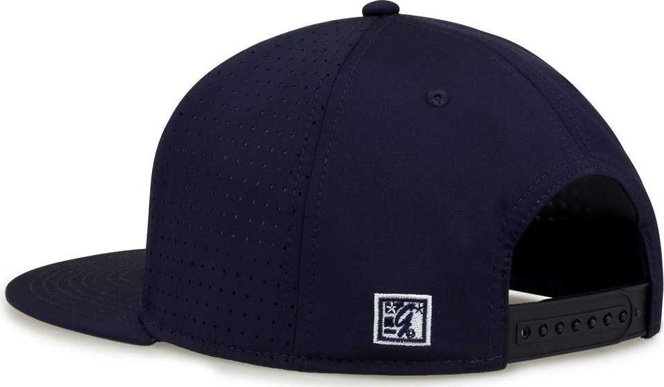 The Game GB906 Perforated GameChanger Snapback Cap - Navy - HIT a Double - 3