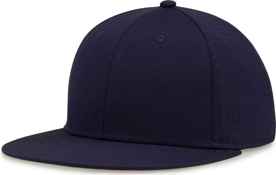 The Game GB906 Perforated GameChanger Snapback Cap - Navy - HIT a Double - 1