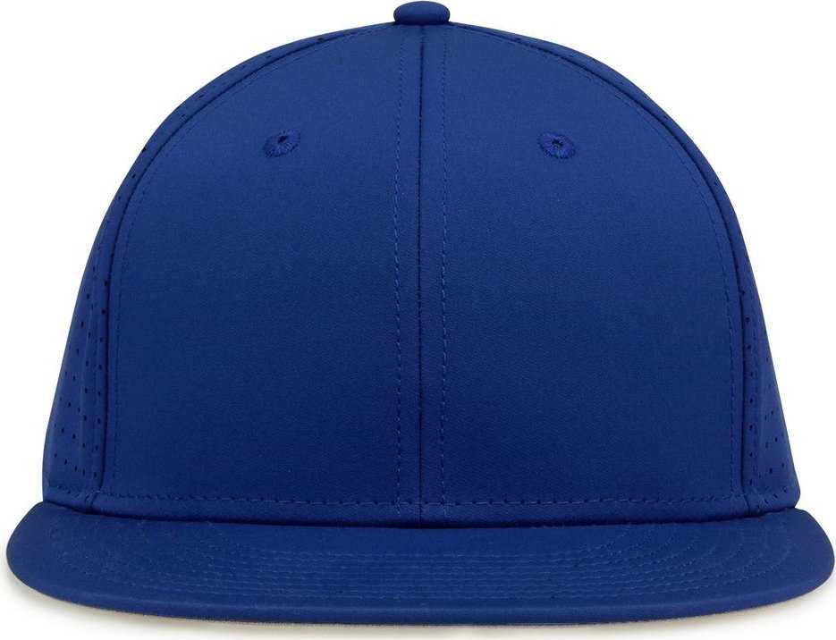 The Game GB906 Perforated GameChanger Snapback Cap - Royal - HIT a Double - 2