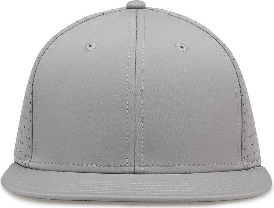 The Game GB906Y Youth Perforated GameChanger Snapback Cap - Gray - HIT a Double - 2