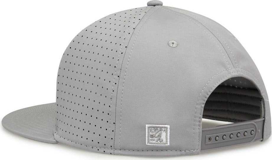 The Game GB906Y Youth Perforated GameChanger Snapback Cap - Gray - HIT a Double - 3