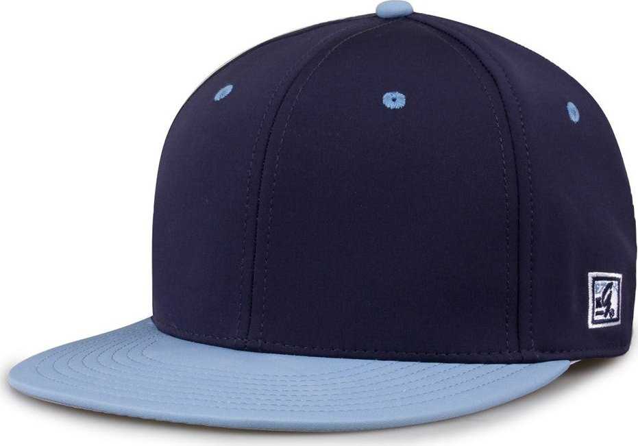 The Game GB997 Pro Shape GameChanger Cap - Navy Columbia Blue - HIT a Double - 1
