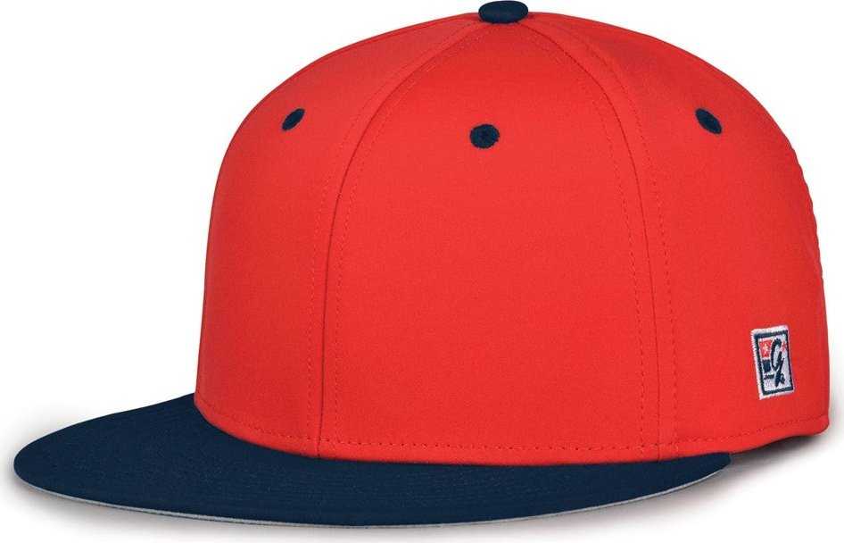 The Game GB997 Pro Shape GameChanger Cap - Red Navy - HIT a Double - 1