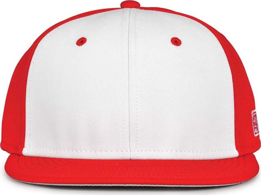 The Game GB997 Pro Shape GameChanger Cap - Red White - HIT a Double - 2