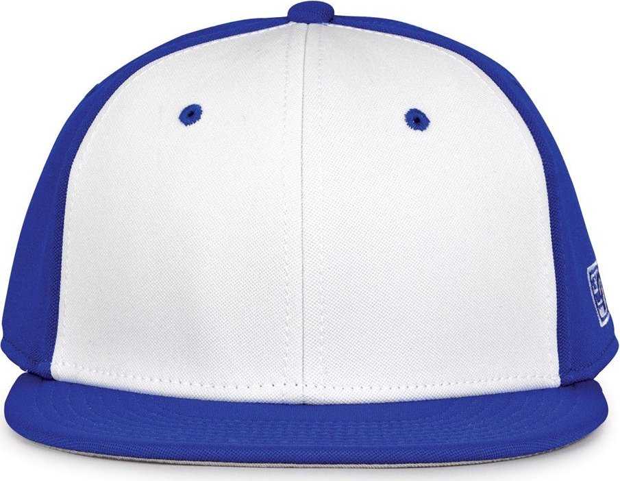 The Game GB997 Pro Shape GameChanger Cap - Royal White - HIT a Double - 1