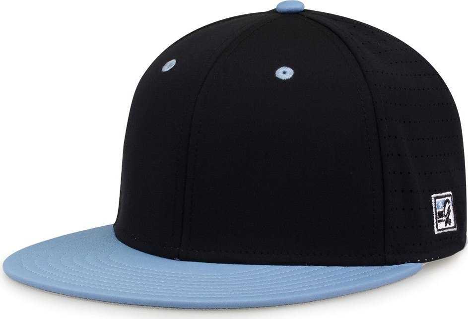 The Game GB998 Perforated GameChanger Cap - Black Columbia Blue - HIT a Double - 1