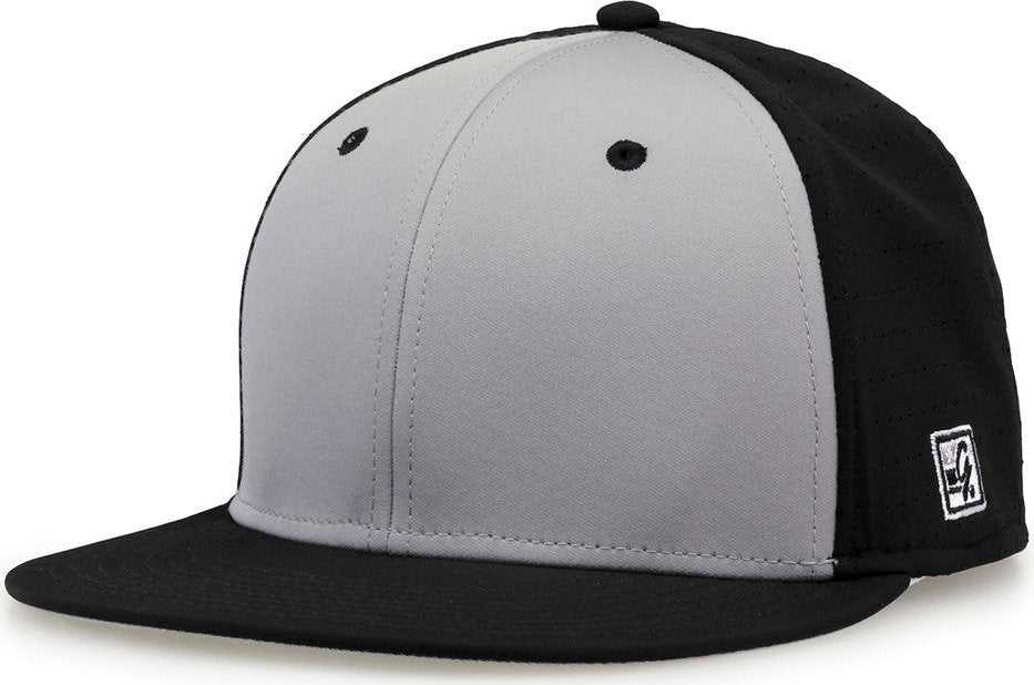 The Game GB998 Perforated GameChanger Cap - Black Gray - HIT a Double - 1