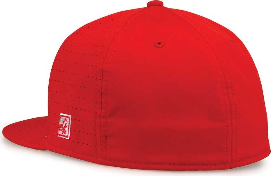 The Game GB998 Perforated GameChanger Cap - Red Gray - HIT a Double - 3