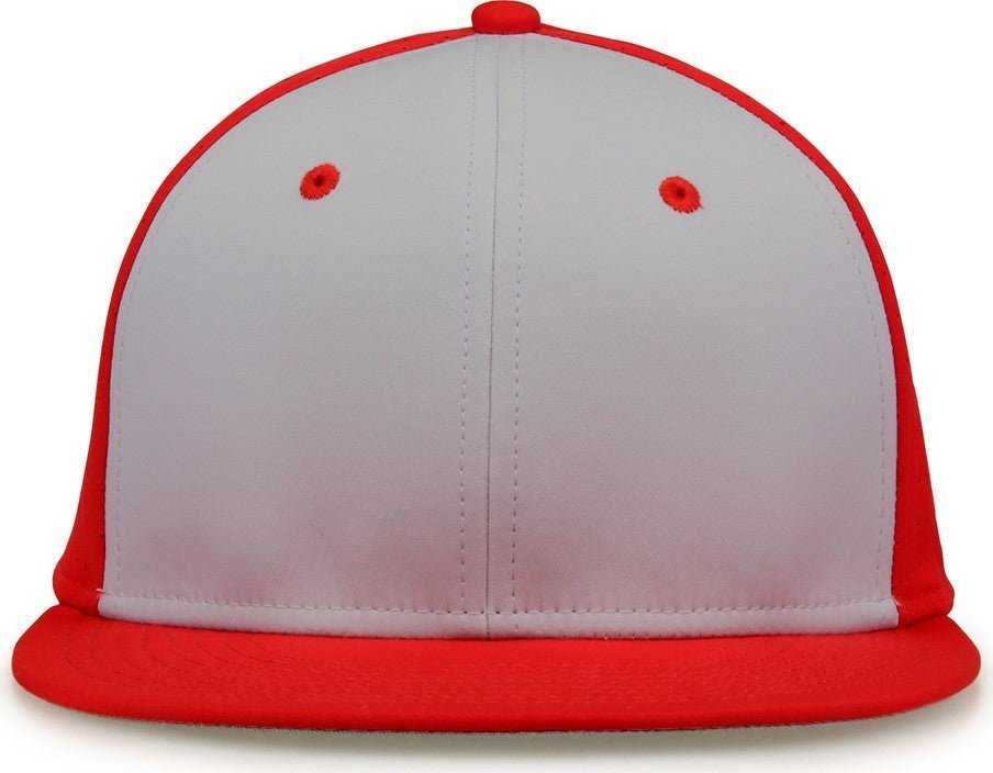 The Game GB998 Perforated GameChanger Cap - Red Gray - HIT a Double - 2