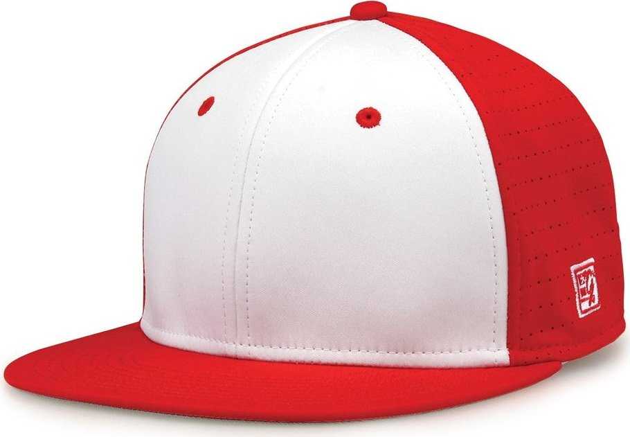 The Game GB998 Perforated GameChanger Cap - Red White - HIT a Double - 1