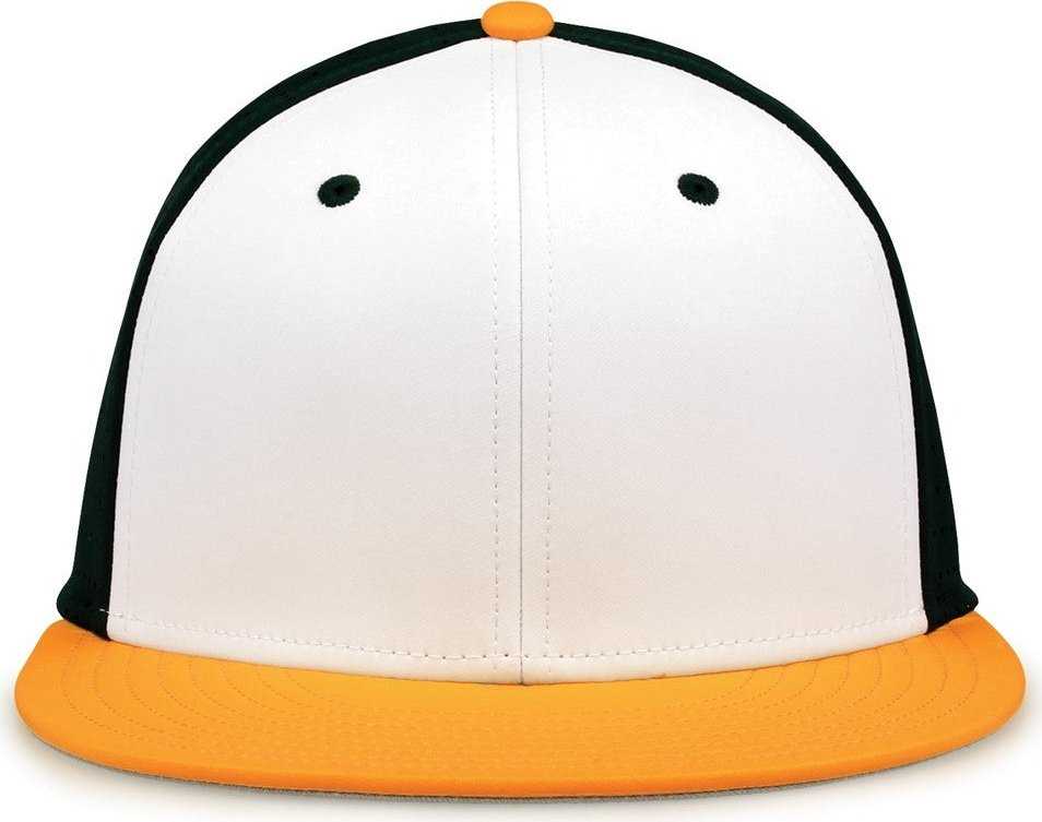 The Game GB998 Perforated GameChanger Cap - White Black Athletic Gold - HIT a Double - 2