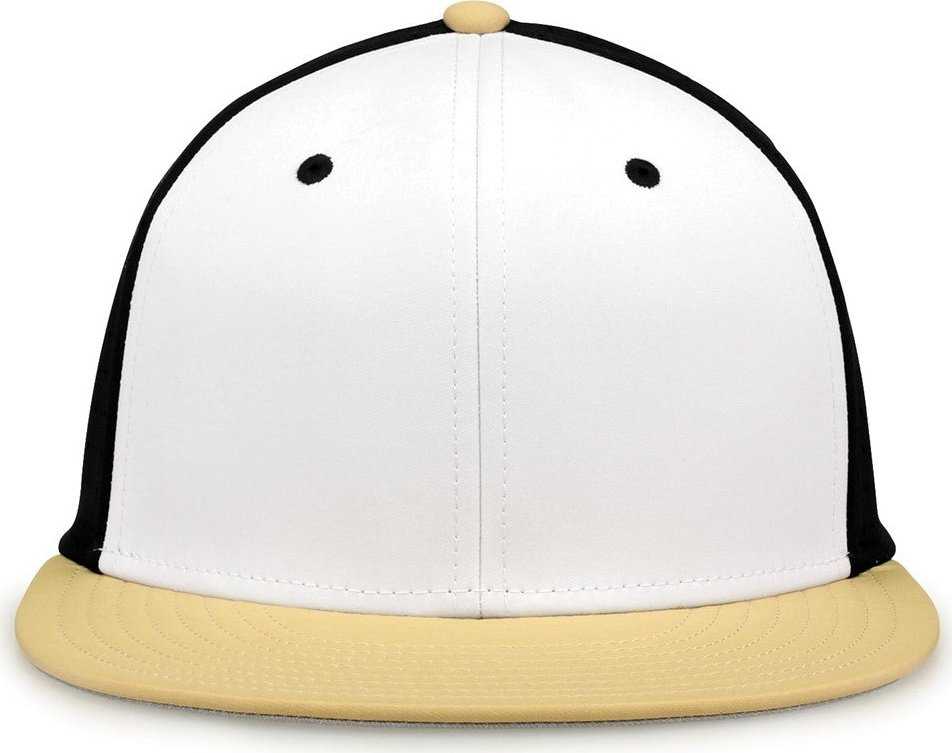 The Game GB998 Perforated GameChanger Cap - White Black Vegas Gold - HIT a Double - 2
