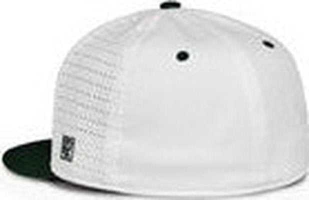 The Game GB999 Low Pro Perforated GameChanger Cap - White Dark Green - HIT a Double - 3