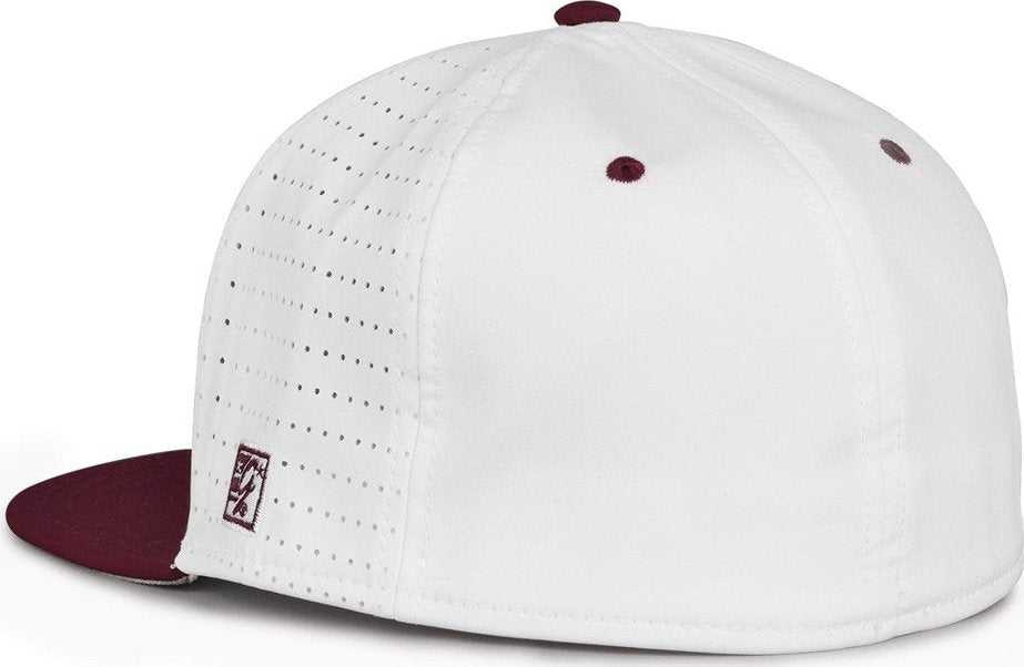 The Game GB999 Low Pro Perforated GameChanger Cap - White Dark Maroon - HIT a Double - 3
