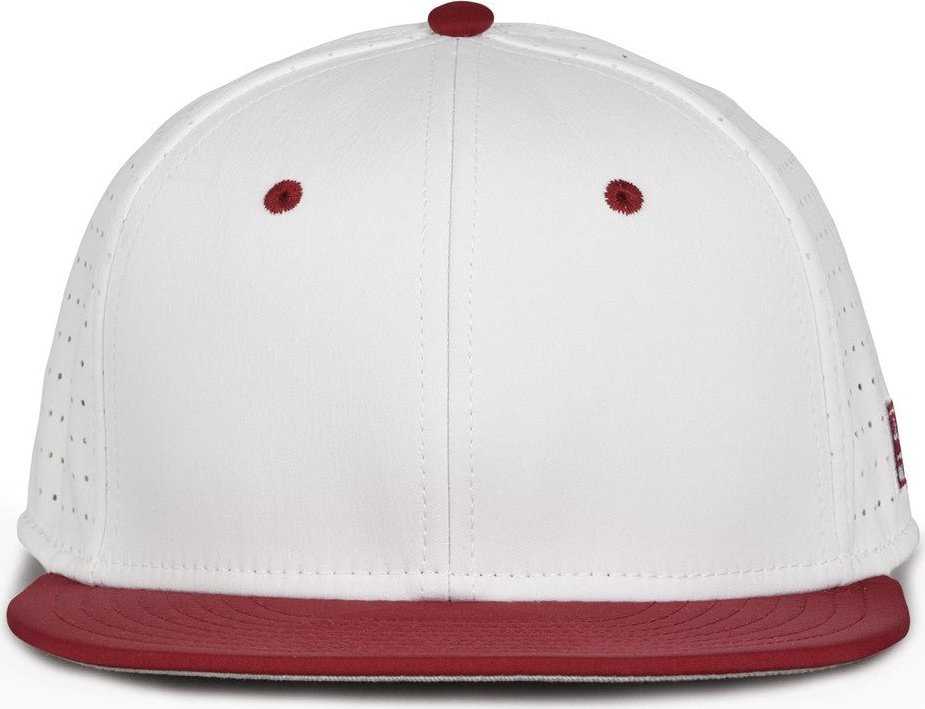 The Game GB999 Low Pro Perforated GameChanger Cap - White Cardinal - HIT a Double - 2