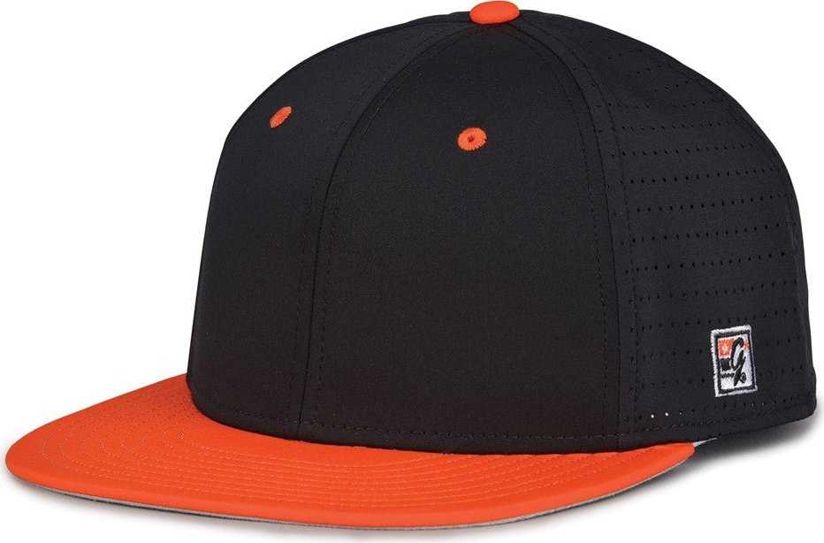 The Game GB999 Low Pro Perforated GameChanger Cap - Black Orange - HIT a Double - 1