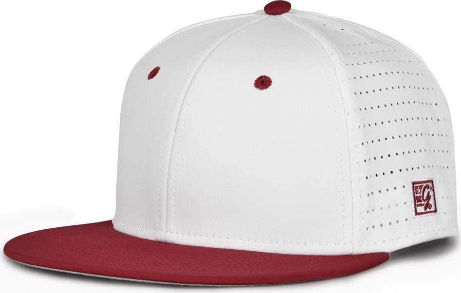 The Game GB999 Low Pro Perforated GameChanger Cap - White Cardinal - HIT a Double - 1