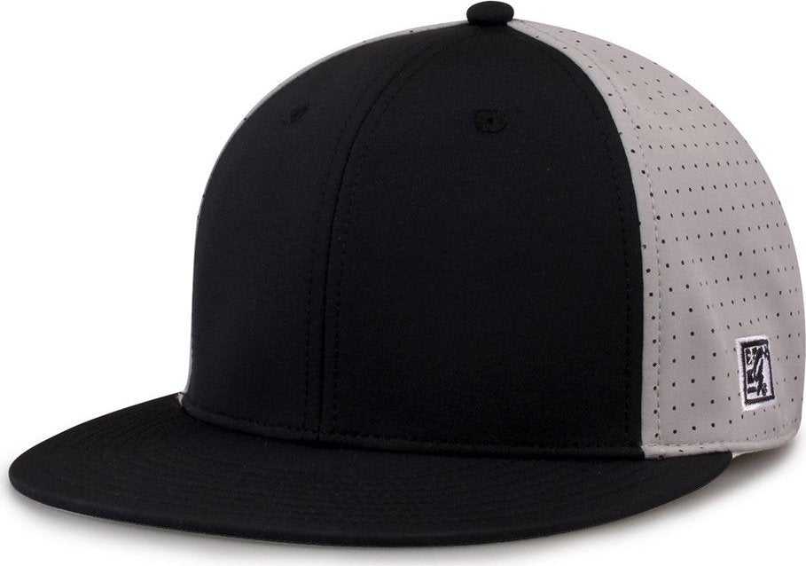 The Game GB999 Low Pro Perforated GameChanger Cap - Black Gray - HIT a Double - 1
