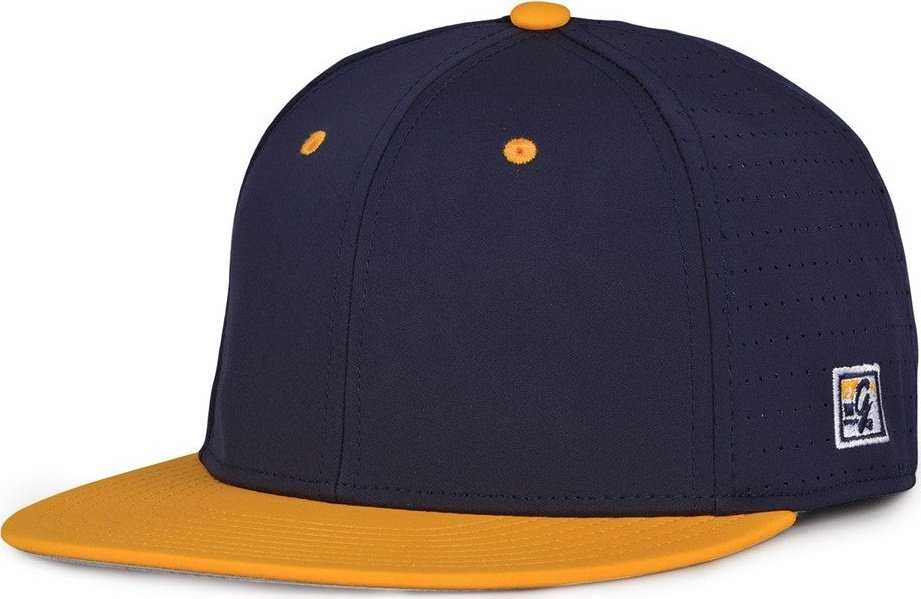 The Game GB999 Low Pro Perforated GameChangerCap - Navy Athletic Gold - HIT a Double - 1