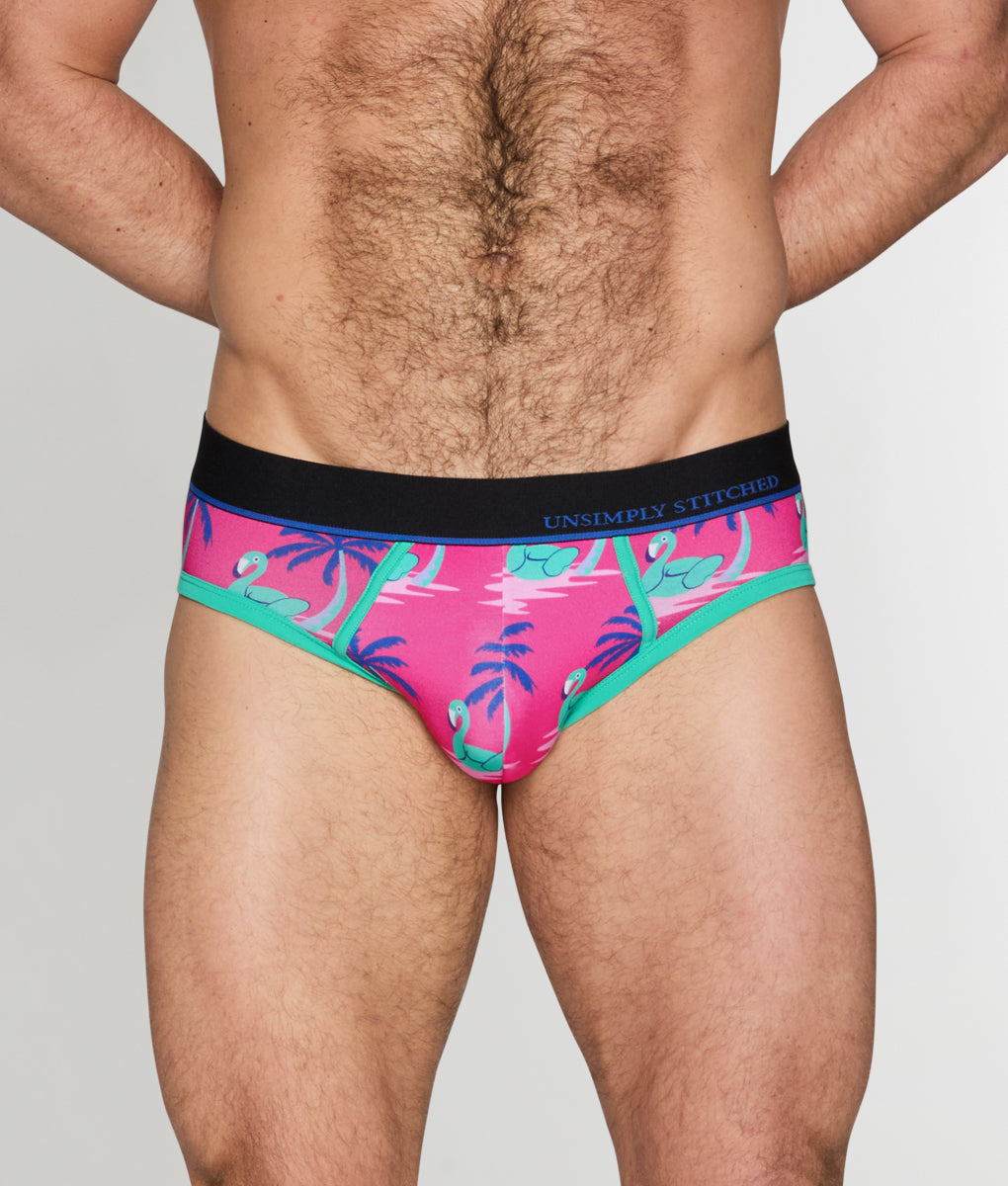 Unsimply Stitched Flamingo Palm Tree Brief