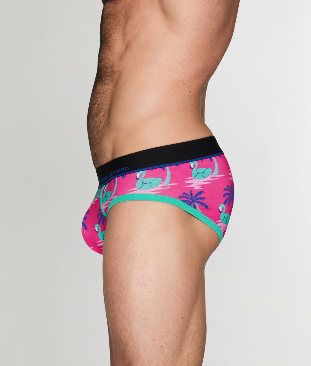 Unsimply Stitched Flamingo Palm Tree Brief
