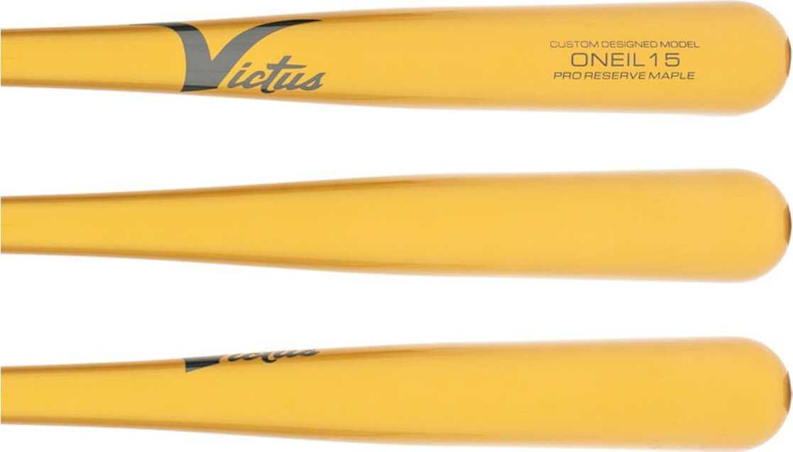 Victus ONEIL15 Pro Reserve Maple Bat - Gloss Gold - HIT a Double - 2