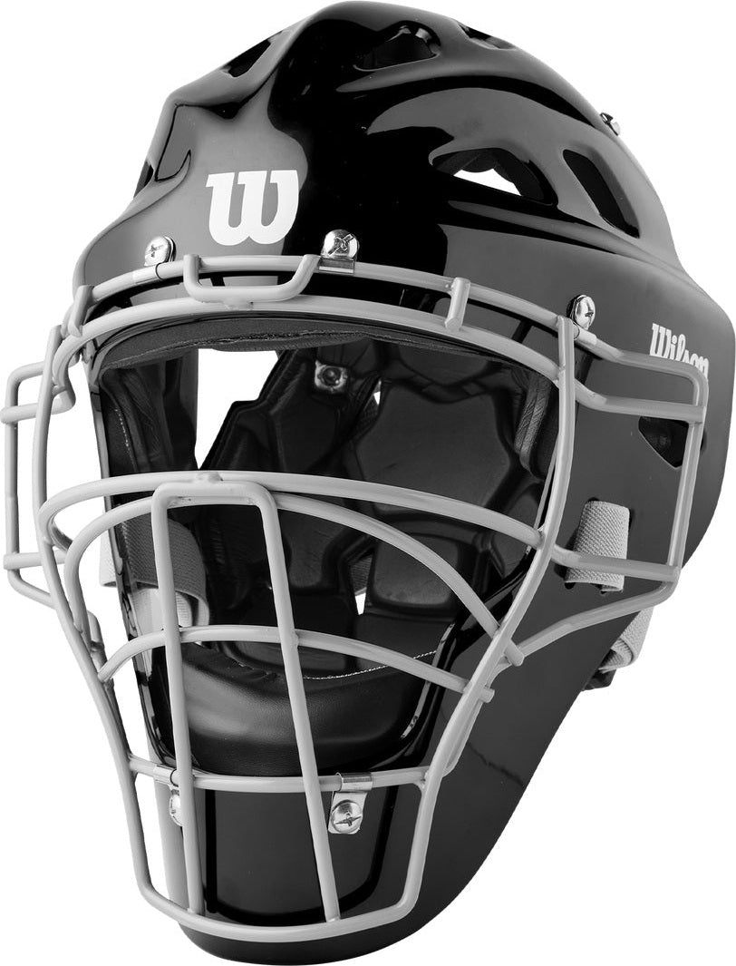 Wilson C200 Youth Baseball Catcher's Set - Black White - HIT a Double - 1