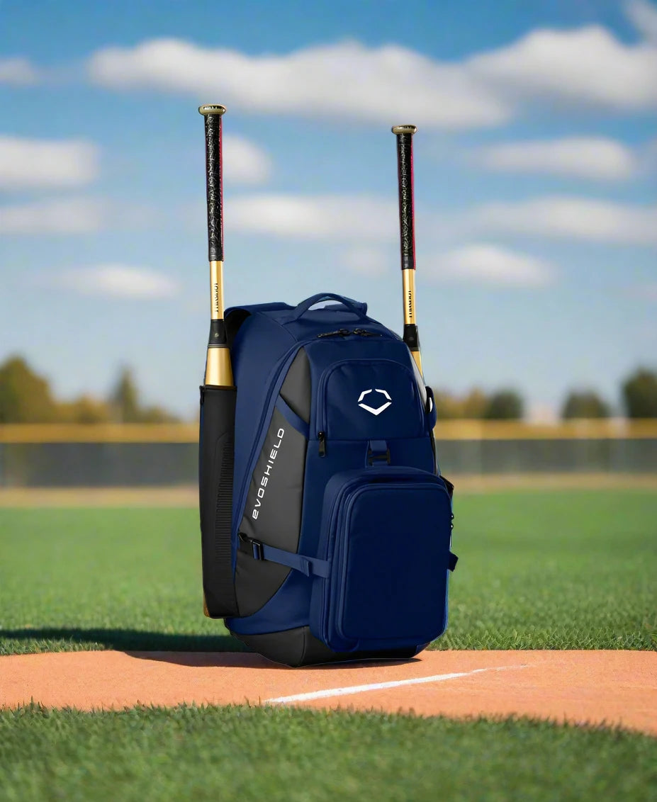 Evoshield Recruit Backpack Baseball/Softball Bat Bag - Navy Gray - HIT a Doulbe - 2